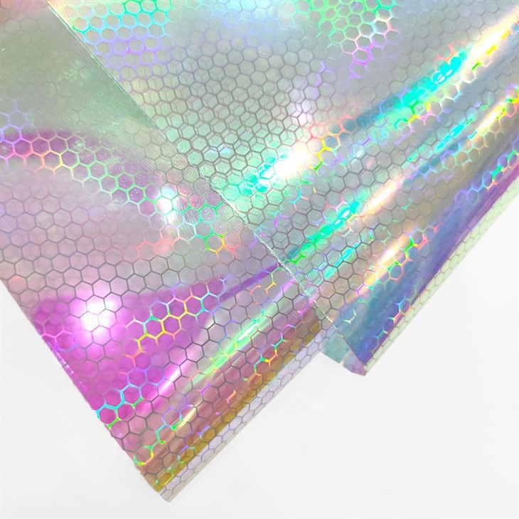 Iridescent Glitter Honeycomb Pattern TPU Film factory